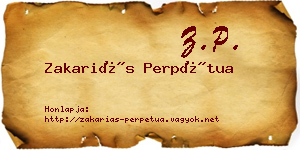 Zakariás Perpétua névjegykártya